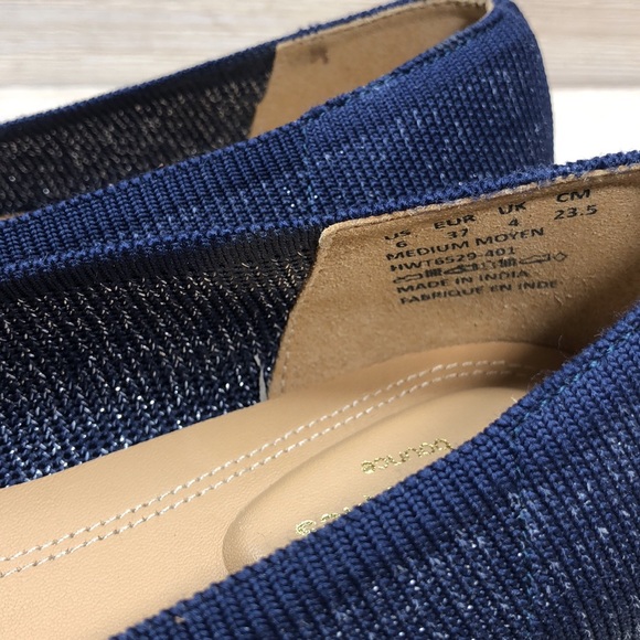 HUSH PUPPIES Navy Sadie Ballet Flats Size 6 - Picture 6 of 10